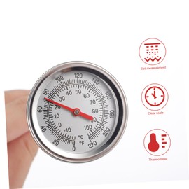 GANAZONO 3 pcs Extended Probe Soil Thermometer Professional Measuring Tool for Compost Gardening Durable Stainless Steel Temperature Gauge