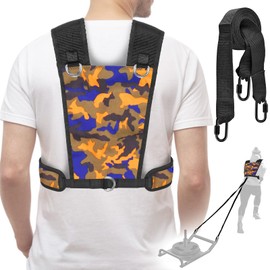 Dolibest Sled Harness for Fitness Resistance, Works with Tire, Sled and Parachute -Adjust Padded Shoulder Strap, Durable and Comfortable, Perfect for Running, Football Speed and Strength Training