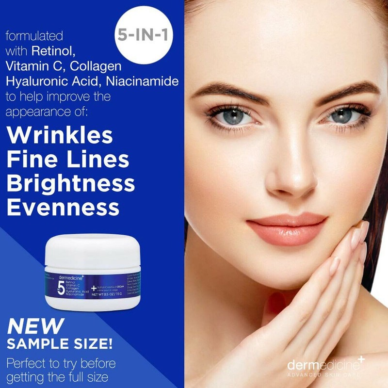 Dermedicine 5 in 1 Retinol, Vitamin C, Collagen, Hyaluronic Acid,