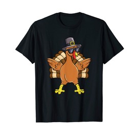 Funny Thanksgiving Day Turkey Trot Pilgrim Hat Gift T-Shirt