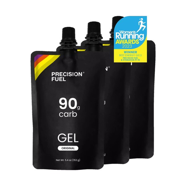 Precision Fuel 90 Energy Gels - Mild Flavour Running Gels for Endurance Athletes, 90g Carbohydrate, Easy-to-Digest, Perfect for Running & Long-Duration Sports, 153g (10 Gels)