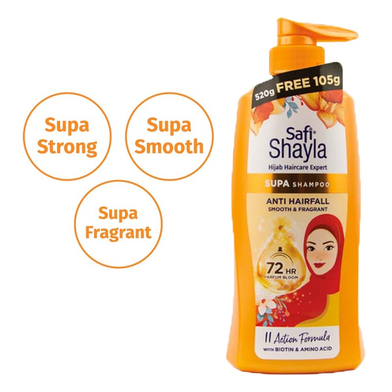 Safi Shayla Hijab Supa Shampoo 625g Micellar Fresh Anti Frizz