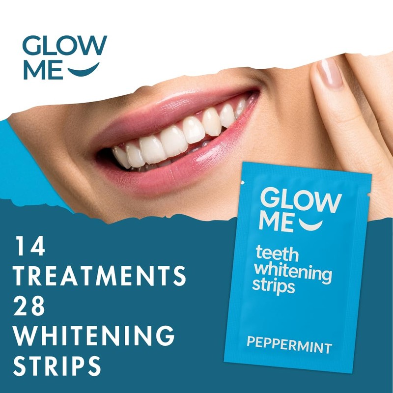 GLOWME Pap Teeth Whitening Strips – Peppermint Flavour, 28 Strips