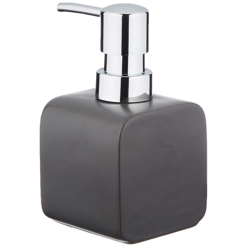 Kleine Wolke Stoneware Cubic Soap Dispenser, Anthracite
