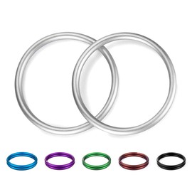 Topind 2.5'' Alumnum Sling Rings for Baby 2/pcs (Silver)