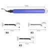 flintronic Universal deburring tool, metal handle, hand deburring tool with