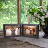 Giftgarden 4x6 Double Picture Frame with Real Glass Display Horizontal