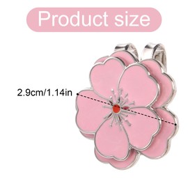 Tinoaly 2pcs Magnetic Golf Hat Clips, Pink Flower Shape Golf Ball Marker Magnetic Ball Marker Magnet Hat Clip Accessories for Men Women Golfer