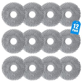 MIXEAL Paquete de 12 Almohadillas para Trapeador Accesorios Compatibles con Roborock Q Revo, Qrevo S/Plus/Pro/MaxV, Qrevo Master/Curv/Edge,QV 35A/QV 35S/S5V/Saros 10R/ Qrevo Slim Aspiradora