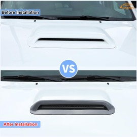 Aunginsy Front Hood Air Vent Cover Compatible with Toyota Tacoma 2013 2014 2015 Car Hood Vent Air Flow Intake Body Protection Cover Front Engine Exhaust Port Vent Outlet Trim ABS Exterior Accessories