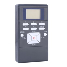 Mini Portable LCD FM Radio Digitalsignalverarbeitung Drahtloser Empfänger mit Kopfhörer für Außer Aktivitäten (weiß,grau)(Grau)