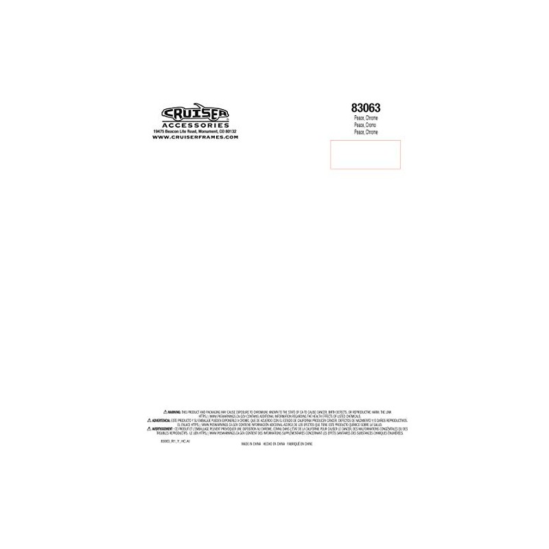 Cruiser Accessories 83063 3D-Cals Peace Raised Adhesive Decal, Chrome