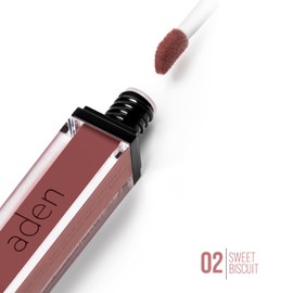 aden Tattoo Matte Lipstick - 7ML - Highly Pigmented - Provides Non-Shinny, Non Smudging and Velvety Finish – Water Proof Made in Italy (02 Sweet Biscuit)