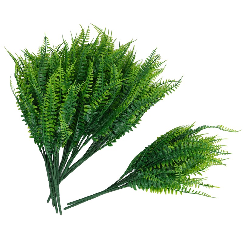12pcs Artificial Plants Greenery Simulation Plants Fern Wort Fake Grass