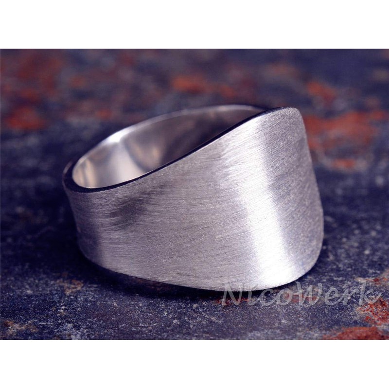 NicoWerk SRI323 Women's Silver Ring 925 Sterling Silver Subtle Oval