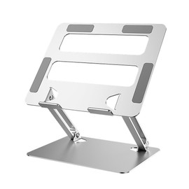 OneCut Adjustable Laptop Stand, Aluminium Alloy, Height-Angle Adjustable, Silver