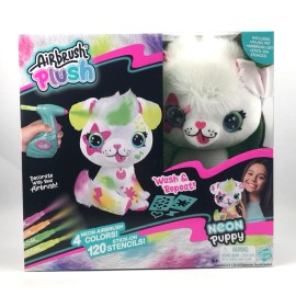 Canal Toys Puppy Toys for Kids Girls Airbrush Plush Neon Dog Glow in the Dark Stuffed NEW