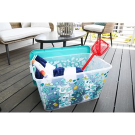 KOOMADE 58 QT Stackable Plastic Storage Bins with Lids, 4-Pack Large Clear Storage Bins for Organizing Garage Closet, Durable Nestable Containers, Made in USA