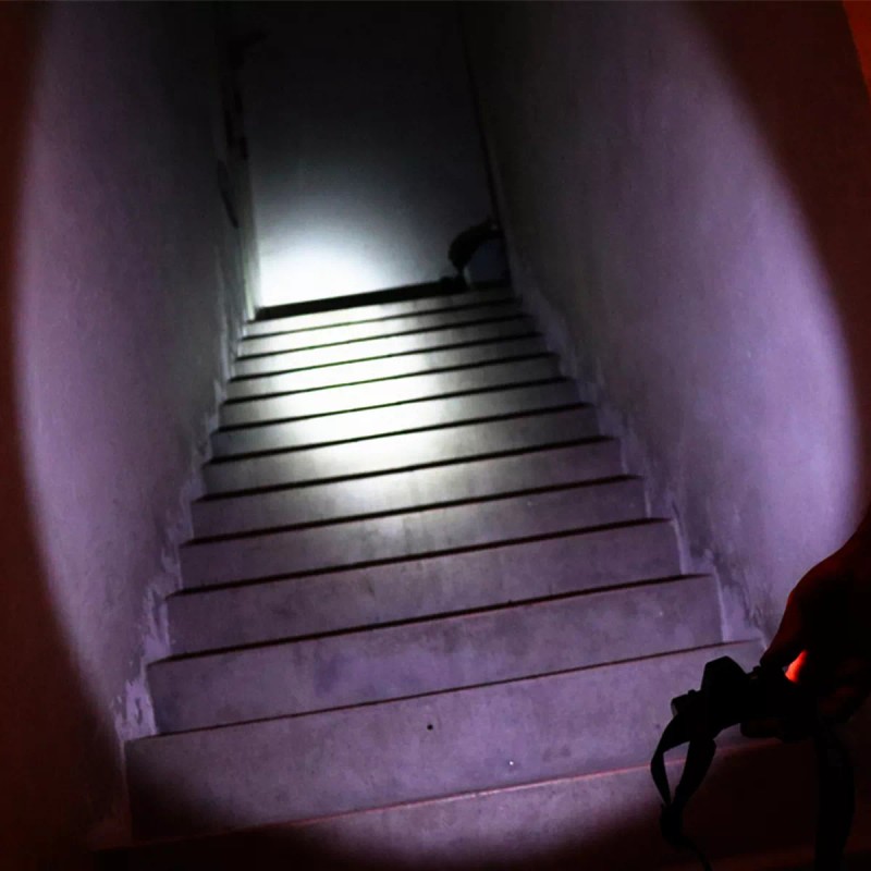 Headlamp Lampara Minera Luz Led Patrulla Sensor Recargable Linterna