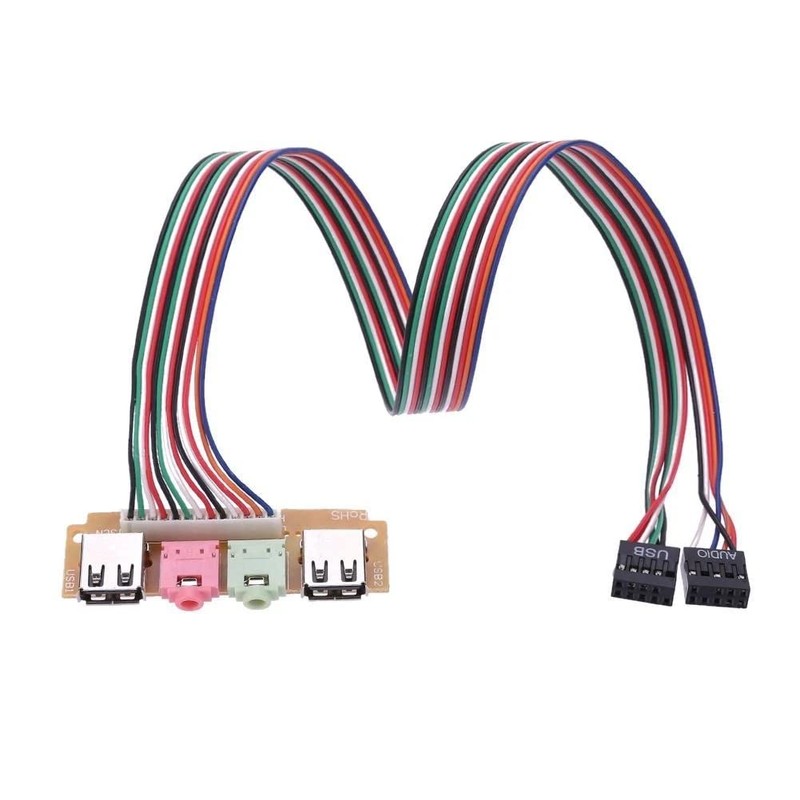 ThtRht 2 Pack USB + Audio Front Panel Interface Port