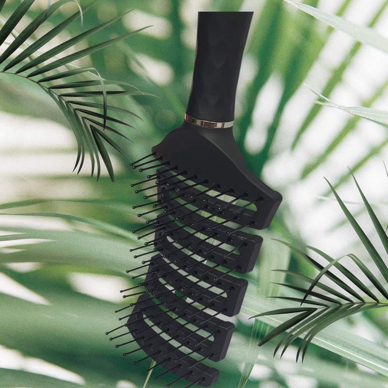 Mibella Modern Flexible Hairbrush for All Hair Types with Rubberised