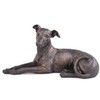 Greyhound Dog Painted Bronze Resin Sculpture