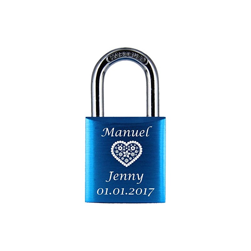 ♥ Love Goals Engraved Love Padlock with Engraving | Individual