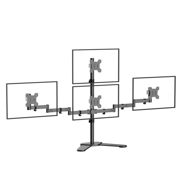 Pholiten Quad Monitor Freestanding Mount for 13-32 Inch Screens, Fully