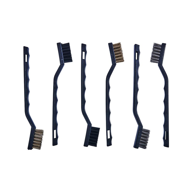 Dapetz® 6-Pack Mini Wire Brush Set - 2 Nylon Brushes