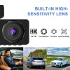 Unbranded 4K Dual Lens Car DVR Camera Dash Cam Front/Rear/Ins