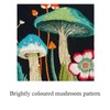 Myfelicity Embroidery Kit with Mushroom Patterns, 3 Hoops, Fabric, Threads,