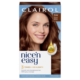 Clairol Nice 'n Easy, 5W/118B Medium Mocha Brown, Permanent Hair Color, 1 Kit (PACKAGING MAY VARY)