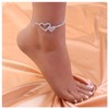 Rhinestone Heart Anklet Bracelet Crystal Lariat Heart Foot Chain Beach