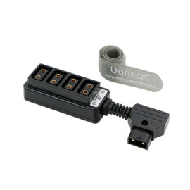 Uonecn Power Cable Splitter D Tap Male to 4 D-Tap Female Socket for ARRI RED Camera Tilta Steadicam IDX Battery