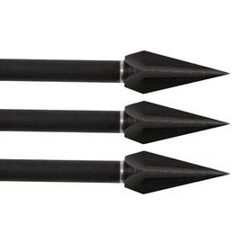 ANCLLO 12pcs Triple Edge Thread Arrowheads Carbon Steel Metal Hunting Target Traditional Archery 154 Grain Shooting Sports Compound Recurve Outdoor Bow