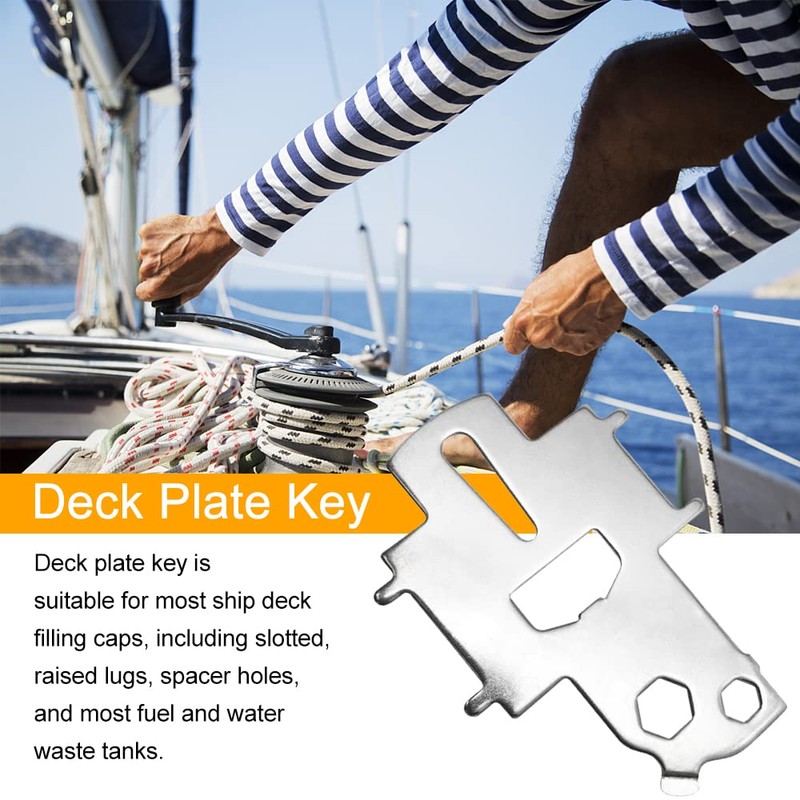 Deck Plate Key, Stainless Steel Fuel Key Plate Deck Tool,