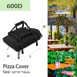 Rilime Pizza Oven Carry Bag Compatible with Ooni Koda 12 Gas Pizza Oven, Portable Pizza Oven Cover, Outdoor Oven Carry Bag with Bag for Oven Accessories, Bag Only (600D, 63 x 41 x 16 cm)