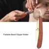 Foldable Beard Clipper Holder Wooden Handle Men Manual Beard Trimmer