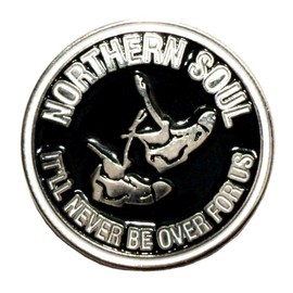 GBJUK Northern Soul "It'll Never Be Over For Us" Enamel Pin Lapel Badge with Butterfly Clasp Back