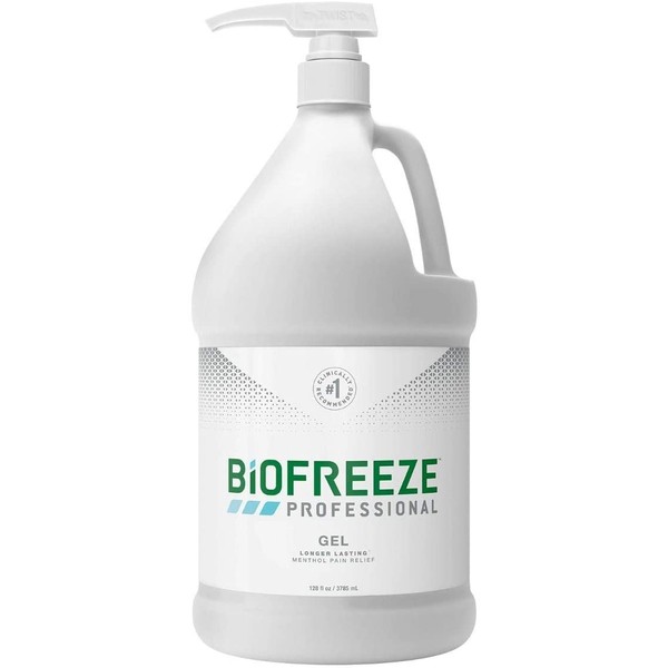 Biofreeze Professional Pain Relief Gel, 1 Gallon Pump, Green