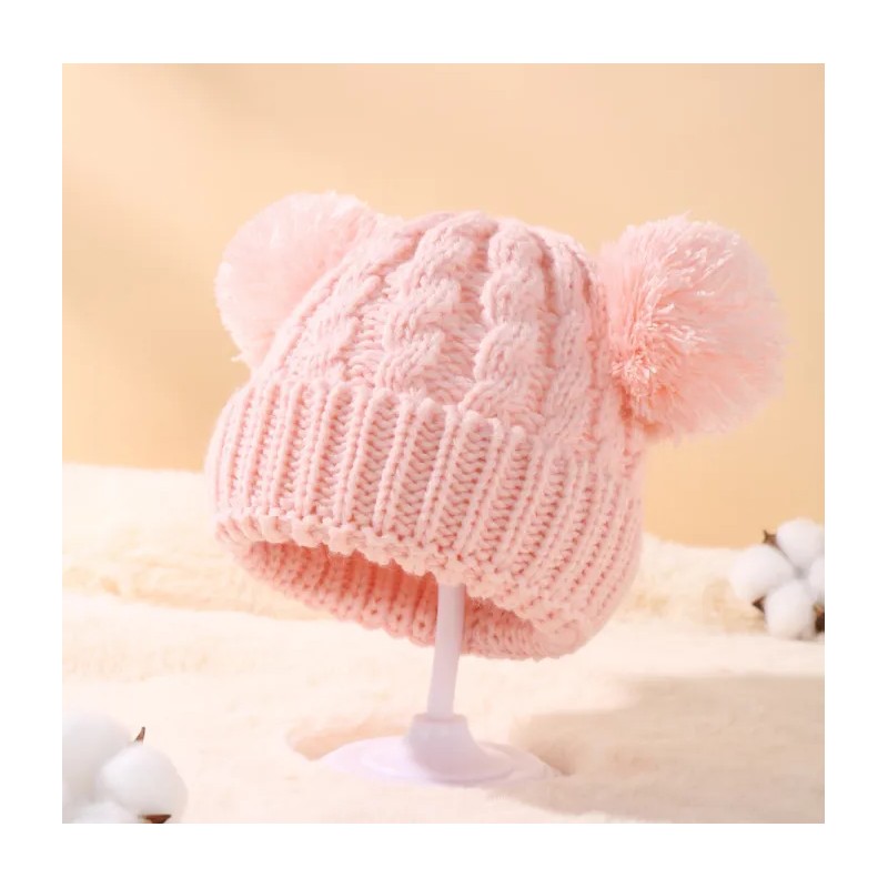 Gorro De Invierno Para Bebé Con Pompón, Gorro De Punto