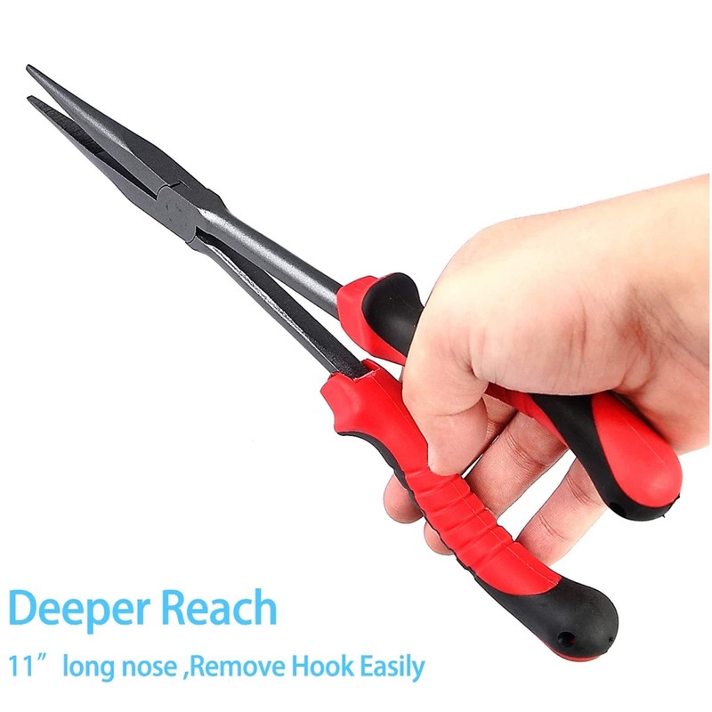 CRAZY SHARK Long Nose Fishing Pliers Hook Remover Tools 11