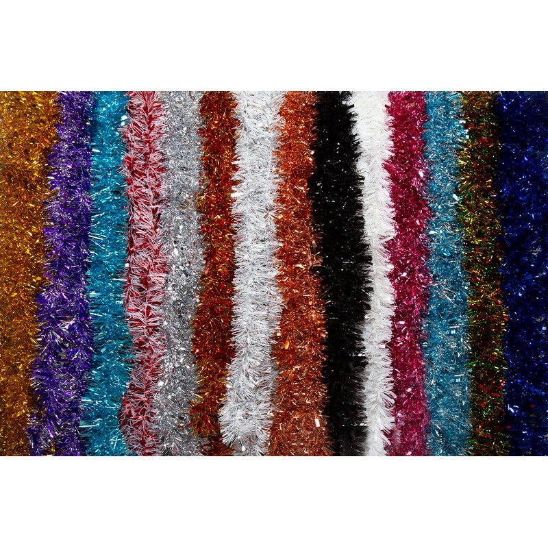 Simply Products 4M Chunky/Fine Cut Christmas Tinsel Garland Decoration (Blush)