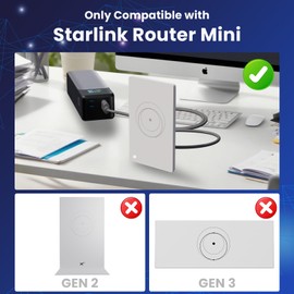 STARGEAR Starlink Router Mini Cable - 2 Pack (1FT + 6.5FT) USB-A to DC Power Cable Compatible with Starlink Mini Router, Plug and Play QC 3.0 9V Compatible Replacement for Starlink Internet Kit​
