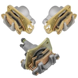Caltric Front and Rear Brake Caliper w/ Pads for Polaris Trail Blazer 250 2005 2006
