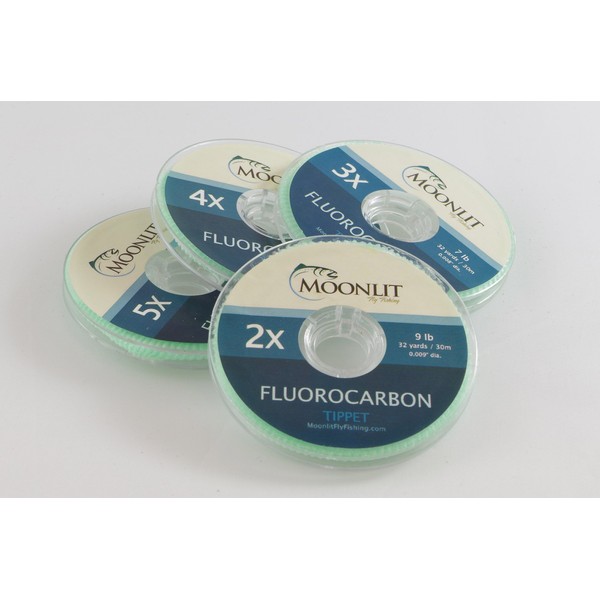 Fluorocarbon Fly Fishing Tippet (3 Pack) (6X, 5X, 4X)