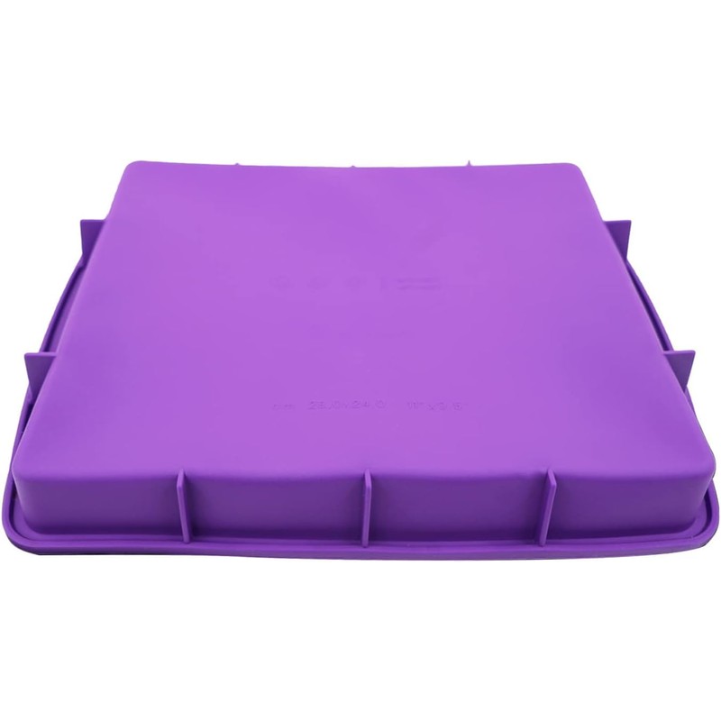 Lmaray 11 x 9.5 Inch Purple Silicone Baking Pan, Safe,