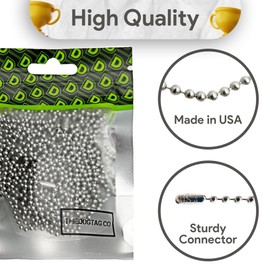TheDogTagCo 30" Stainless Steel Ball Chain Bead For Dog Tags Necklaces 304 Grade (1-10 pc) (5 Pack)
