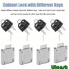 Litensh Cam Lock 22mm, 4PCS Security Cabinet Lock with Key