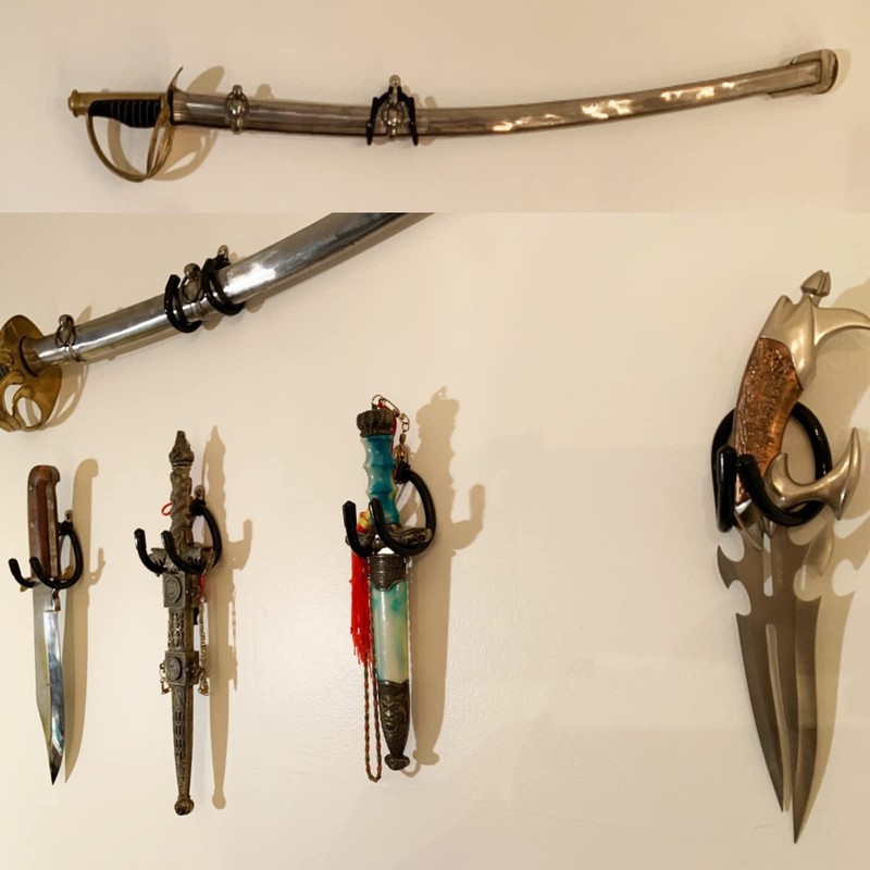 Pmsanzay 4 Pack Mini Adjustable Wall Mount Hook Display Hanger